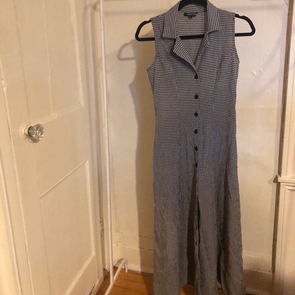 Vintage checked long dress